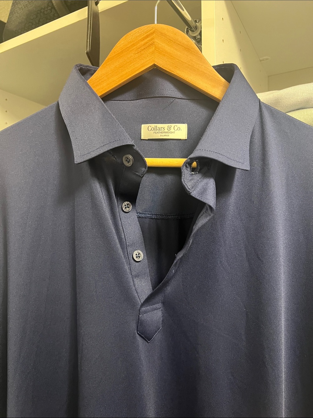 Collars and Co. Men's Performance Polo Shirt - Navy - Picture 8 of 10